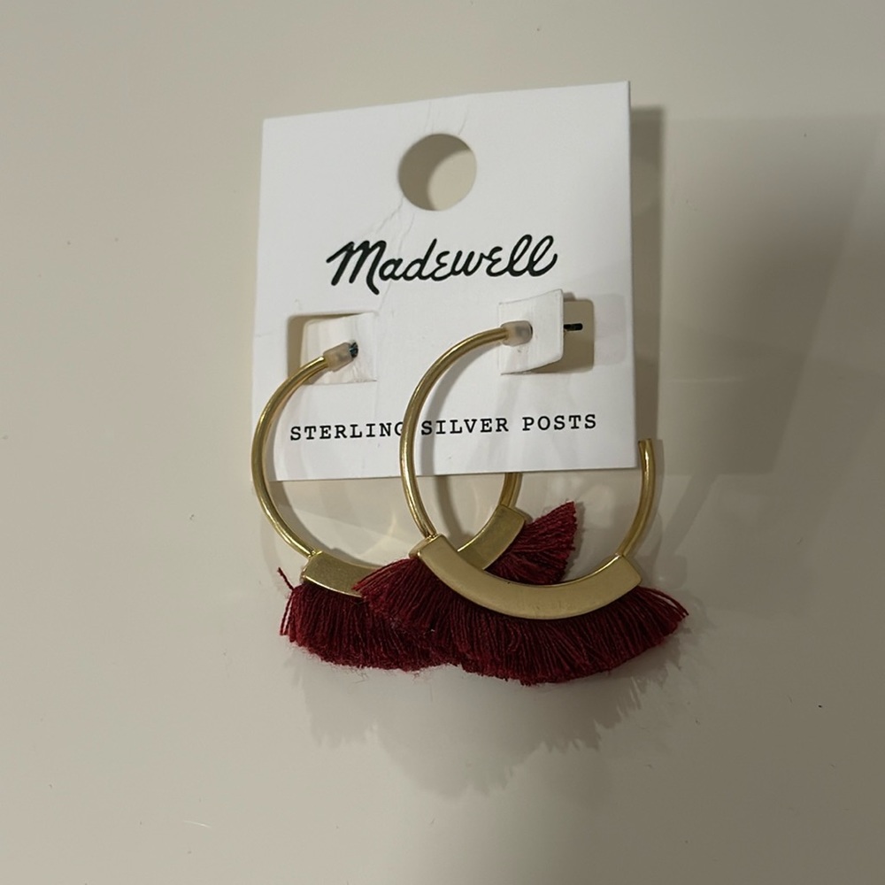 Madewell Hoops with Fringe Detailing